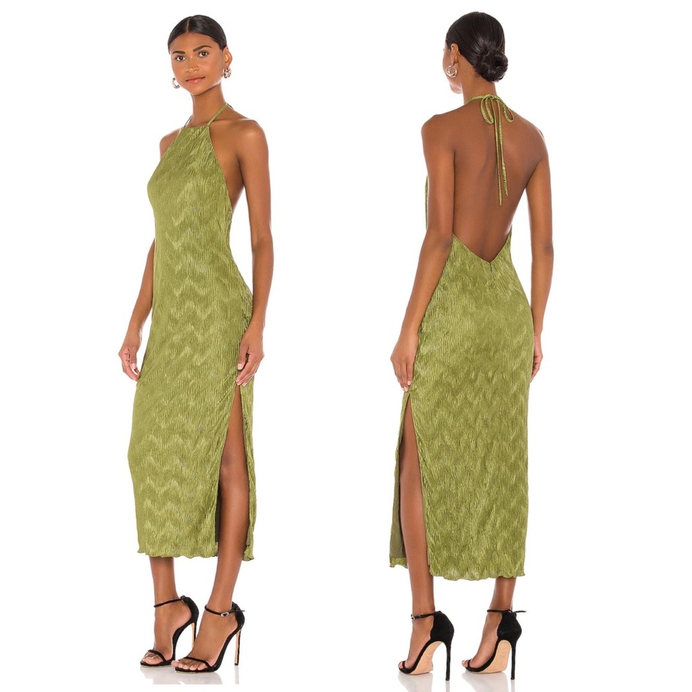 House Of Harlow X Revolve Frederick Dress Olive Green Large Maxi